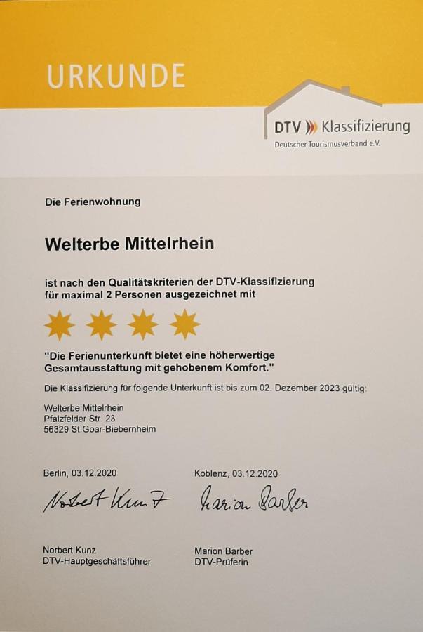 Welterbe Mittelrhein Biebernheim Exterior foto